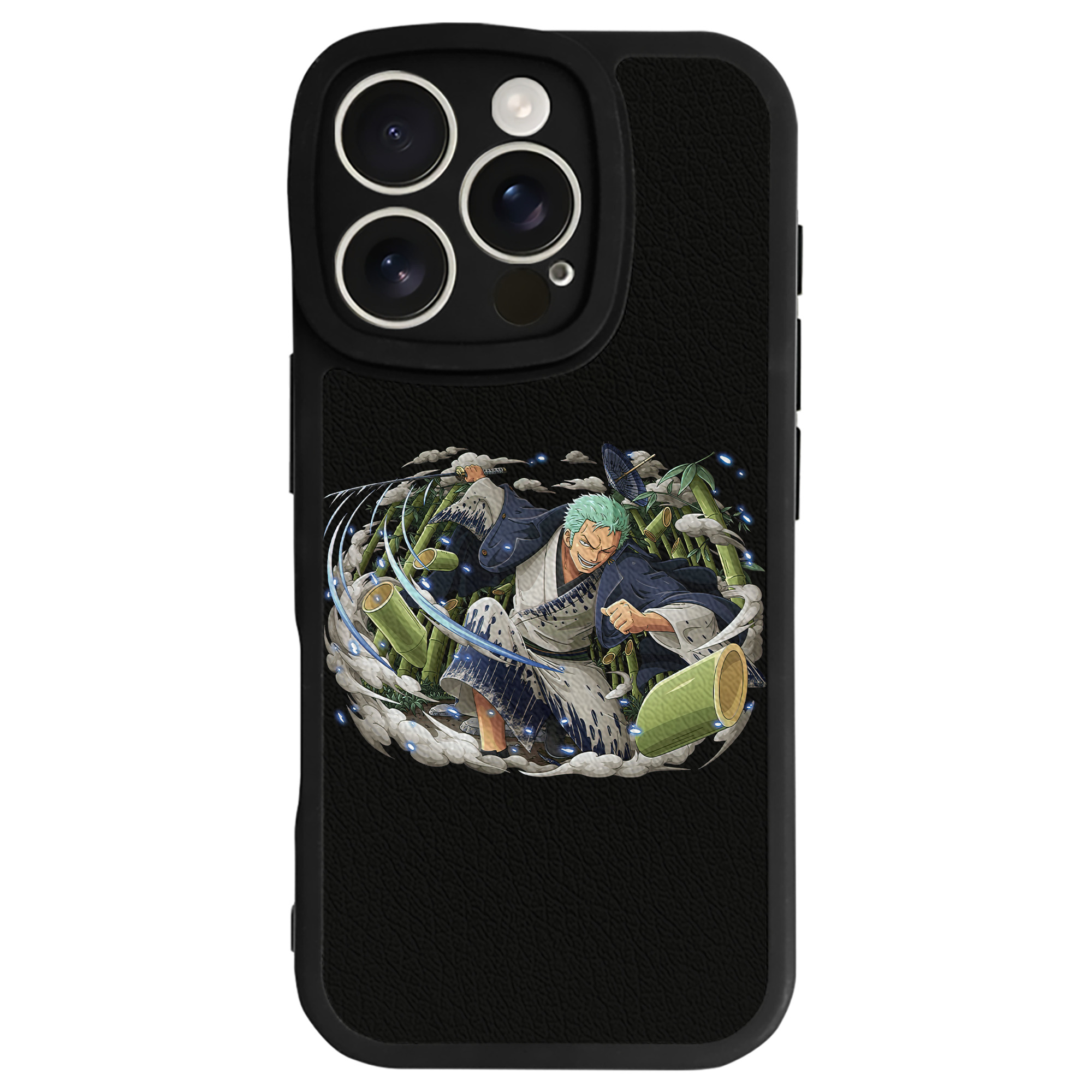 （画像用） ワンピース ロロノア・ゾロ ONE PIECE Roronoa Zoro 【iPhone 16シリーズ対応】シリコンスマホケース（レザー調） 材質：シリコン